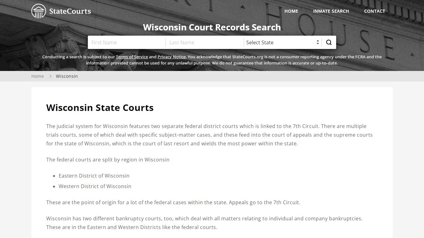 Wisconsin Court Records - WI State Courts